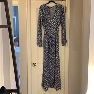 Lulus Mandala Daydream Blue Print Maxi Dress